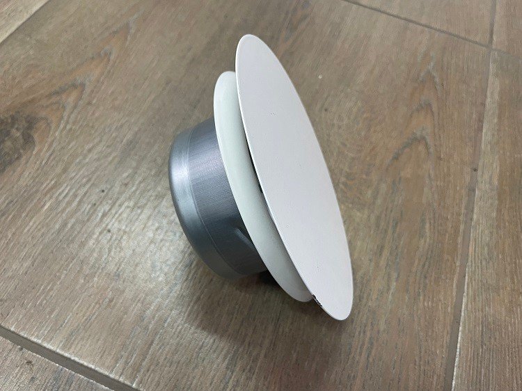 Дизайнерская металлическая вентиляционная решётка FOZA Ф125 мм. Круг