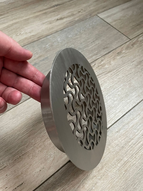 Круглая вентиляционная решетка из нержавеющей стали NR 08 D180