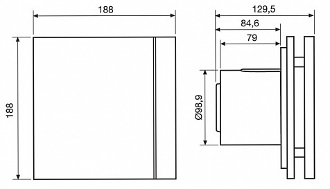Вентилятор Soler & Palau Silent Design 100 CZ Swarovski Black