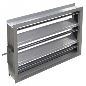 Воздушный клапан с подставкой под электропривод алюминиевый Airone КВАЛ 400х400